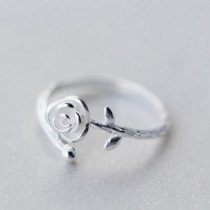 SilverTLV טבעות טבעת ורד פתוחה כסף 925